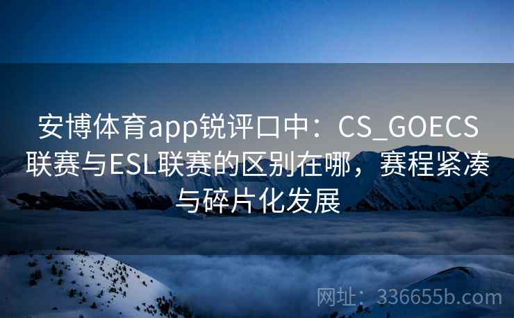 安博体育app锐评口中：CS_GOECS联赛与ESL联赛的区别在哪，赛程紧凑与碎片化发展