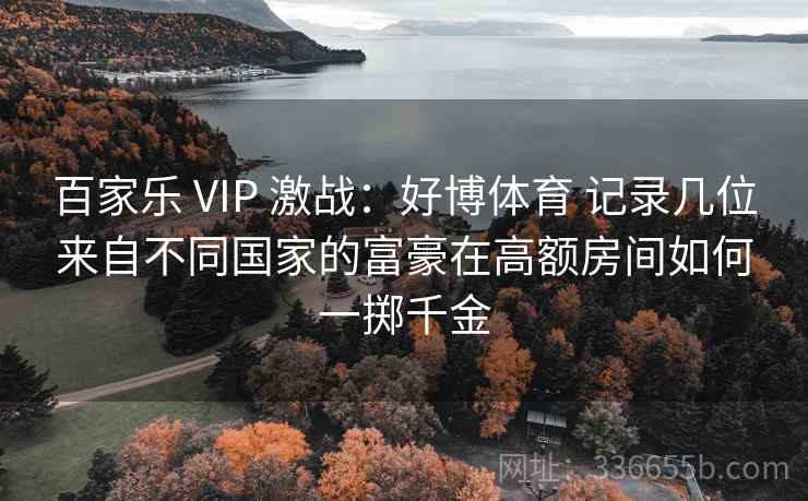 百家乐 VIP 激战：好博体育 记录几位来自不同国家的富豪在高额房间如何一掷千金
